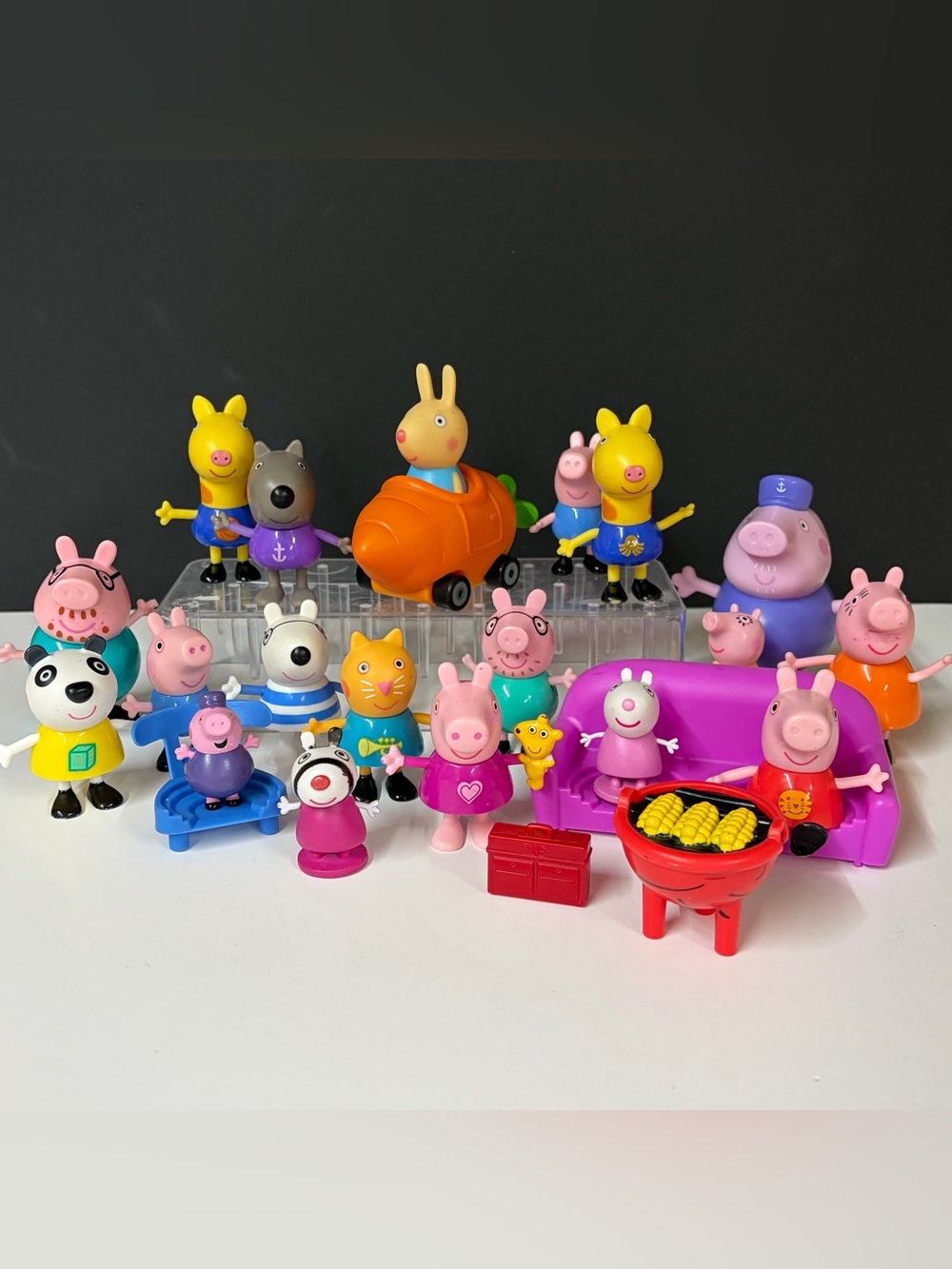 Peppa Pig Character Action Figures Furniture Mixed Lot Of 23 Toys